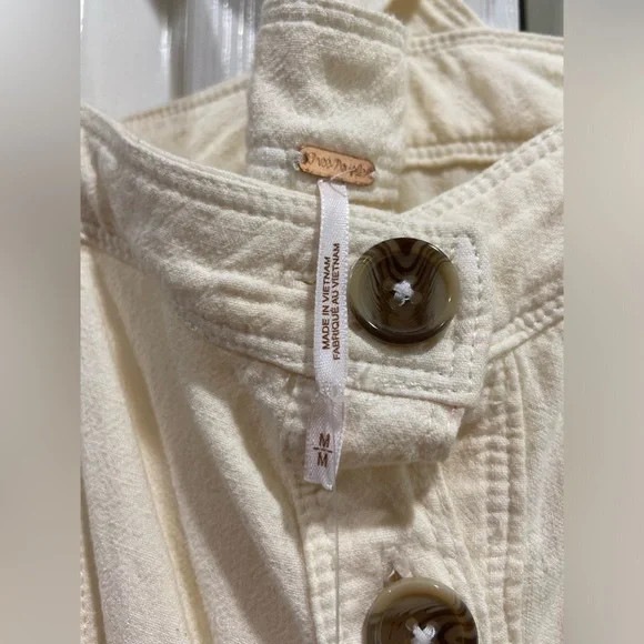 NWT Free people “Catch The Breeze” midi/maxi Dress in ivory, size med (runs big) - Picture 14 of 15